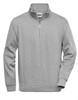 James & Nicholson JN831 Workwear Half Zip Sweat - Grey-Heather - 4XL afbeelding