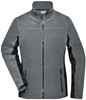 James & Nicholson JN841 Ladies´ Workwear Fleece Jacket -STRONG- - Carbon/Black - XXL afbeelding