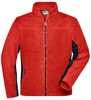 James & Nicholson JN842 Men´s Workwear Fleece Jacket -STRONG- - Red/Black - XS afbeelding