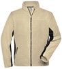 James & Nicholson JN842 Men´s Workwear Fleece Jacket -STRONG- - Stone/Black - XS afbeelding