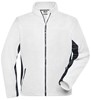 James & Nicholson JN842 Men´s Workwear Fleece Jacket -STRONG- - White/Carbon - 6XL afbeelding