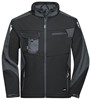 James & Nicholson JN844 Workwear Softshell Jacket -STRONG- - Black/Carbon - XS afbeelding