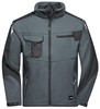 James & Nicholson JN844 Workwear Softshell Jacket -STRONG- - Carbon/Black - XS afbeelding