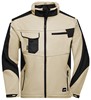 James & Nicholson JN844 Workwear Softshell Jacket -STRONG- - Stone/Black - XS afbeelding
