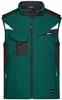James & Nicholson JN845 Workwear Softshell Vest -STRONG- - Dark-Green/Black - XS afbeelding