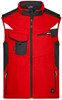 James & Nicholson JN845 Workwear Softshell Vest -STRONG- - Red/Black - 6XL afbeelding