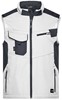 James & Nicholson JN845 Workwear Softshell Vest -STRONG- - White/Carbon - 5XL afbeelding