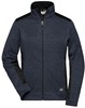 James & Nicholson JN861 Ladies´ Knitted Workwear Fleece Jacket -STRONG- - Carbon-Melange/Black - 3XL afbeelding