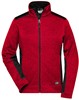 James & Nicholson JN861 Ladies´ Knitted Workwear Fleece Jacket -STRONG- - Red-Melange/Black - XXL afbeelding