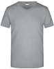 James & Nicholson JN912 Men´s Slim Fit V-T - Grey-Heather - XL afbeelding