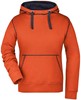 James & Nicholson JN960 Ladies´ Lifestyle Hoody - Dark-Orange/Navy - M afbeelding