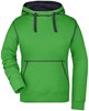 James & Nicholson JN960 Ladies´ Lifestyle Hoody - Green/Navy - S afbeelding