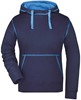 James & Nicholson JN960 Ladies´ Lifestyle Hoody - Navy/Cobalt - S afbeelding