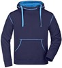 James & Nicholson JN961 Men´s Lifestyle Hoody - Navy/Cobalt - M afbeelding