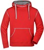 James & Nicholson JN961 Men´s Lifestyle Hoody - Red/Grey-Heather - L afbeelding
