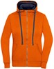 James & Nicholson JN962 Ladies´ Lifestyle Zip-Hoody - Dark-Orange/Navy - L afbeelding