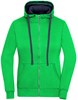 James & Nicholson JN962 Ladies´ Lifestyle Zip-Hoody - Green/Navy - XXL afbeelding