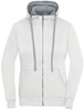 James & Nicholson JN962 Ladies´ Lifestyle Zip-Hoody - Off-White/Grey-Heather - S afbeelding