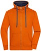 James & Nicholson JN963 Men´s Lifestyle Zip-Hoody - Dark-Orange/Navy - 3XL afbeelding