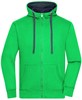 James & Nicholson JN963 Men´s Lifestyle Zip-Hoody - Green/Navy - L afbeelding