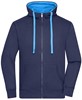 James & Nicholson JN963 Men´s Lifestyle Zip-Hoody - Navy/Cobalt - L afbeelding