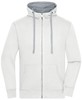 James & Nicholson JN963 Men´s Lifestyle Zip-Hoody - Off-White/Grey-Heather - S afbeelding