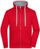 James & Nicholson JN963 Men´s Lifestyle Zip-Hoody - Red/Grey-Heather - S afbeelding