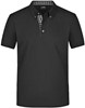 James & Nicholson JN964 Men´s Plain Polo - Black/Black/White - S afbeelding