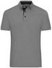 James & Nicholson JN964 Men´s Plain Polo - Light-Melange/Black - XXL afbeelding