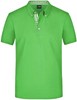 James & Nicholson JN964 Men´s Plain Polo - Lime-Green/Lime-Green/White - XXL afbeelding