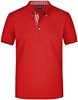 James & Nicholson JN964 Men´s Plain Polo - Red/Red/White - S afbeelding