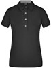James & Nicholson JN969 Ladies´ Plain Polo - Black/Black/White - XL afbeelding