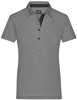 James & Nicholson JN969 Ladies´ Plain Polo - Light-Melange/Black - L afbeelding