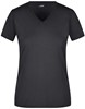 James & Nicholson JN972 Ladies´ Slim Fit V-T - Black - XL afbeelding