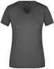 James & Nicholson JN972 Ladies´ Slim Fit V-T - Graphite-(Solid) - XXL afbeelding