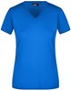 James & Nicholson JN972 Ladies´ Slim Fit V-T - Royal - M afbeelding