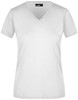 James & Nicholson JN972 Ladies´ Slim Fit V-T - White - L afbeelding