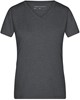 James & Nicholson JN973 Ladies´ Heather T-Shirt - Black-Melange - S afbeelding