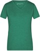 James & Nicholson JN973 Ladies´ Heather T-Shirt - Green-Melange - XXL afbeelding