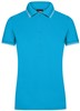 James & Nicholson JN985 Ladies´ Polo - Turquoise/White - L afbeelding