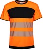Korntex KX1000 EOS Hi-Vis Workwear T-Shirt With Printing Area - Signal Orange/Black - 5XL
