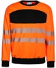 Korntex KX1001 EOS Hi-Vis Workwear Sweatshirt With Printing Area - Signal Orange/Black - 4XL