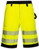 Korntex KX1006 EOS Hi-Vis Workwear Shorts With Printing Areas - Signal Yellow/Black - 58