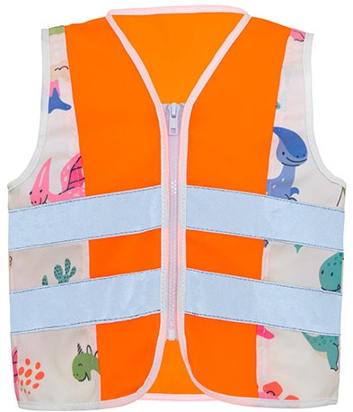 Korntex KX121K Children´s Safety Vest Action Dinosaurs CO² Neutral