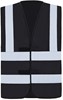 Korntex KX140 Hi-Vis Safety Vest With 4 Reflective Stripes Hannover - Black - 6XL afbeelding