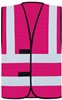Korntex KX140 Hi-Vis Safety Vest With 4 Reflective Stripes Hannover - Magenta - M afbeelding