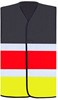 Korntex KX144 National Safety Vest - Black/Red/Gold - S/M afbeelding