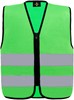 Korntex KX201 Kids´ Hi-Vis Safety Vest With Front Zipper Aalborg - Green - XXS (3/4 years) afbeelding
