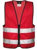 Korntex KX201 Kids´ Hi-Vis Safety Vest With Front Zipper Aalborg - Red - XXS (3/4 years) afbeelding