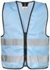 Korntex KX201 Kids´ Hi-Vis Safety Vest With Front Zipper Aalborg - Sky Blue - S (7-12 years) afbeelding